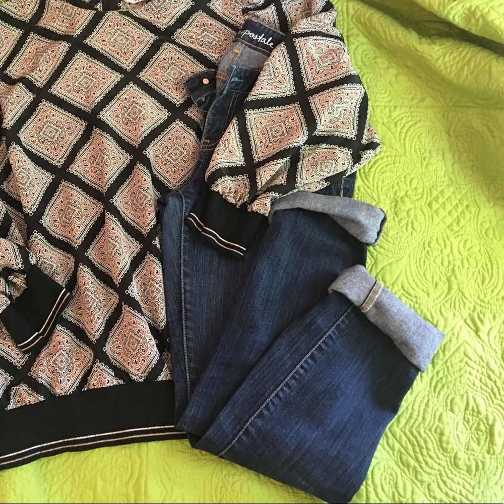 Aeropostale blue skinny jeans